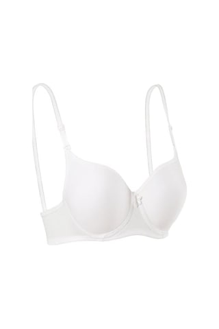 Ebru Kadın Slikonlu Dolu Düz Sütyen E-1151 - Beyaz - 80 Beyaz