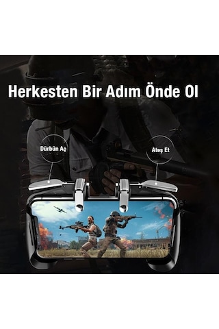 Polham L1-R1 Telefon Oyun Kolu, 4-6.5inch Telefon Uym Pubg, Call Of Duty Oyun kolu, Gamer Tetik
