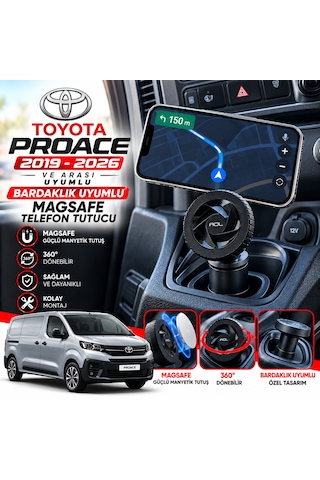 Toyota Proace 2019-2025 Ve Arası Uyumlu Araç Içi Premium Telefon Tutucu - Araba Telefon Tutacağı Havalandırma Için 1