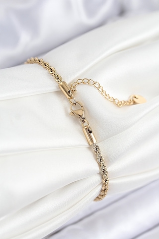 Tua Moda 316l Çelik Nazar Boncuğu Detaylı Yaşam Çiçeği Model Gold Renk Kadın Bileklik Altın
