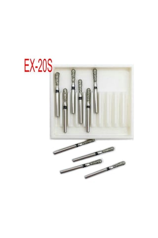 10 Adet Elmas Burs Diş Fg 1.6mm Yüksek Hızlı Matkaplar Parlatma Pürüzsüzleştirici Diş Parlatıcılar Ex-20s