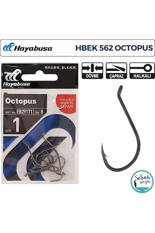 Hayabusa Hbek 562 Octopus Delikli İğne Siyah 1 8 Adet