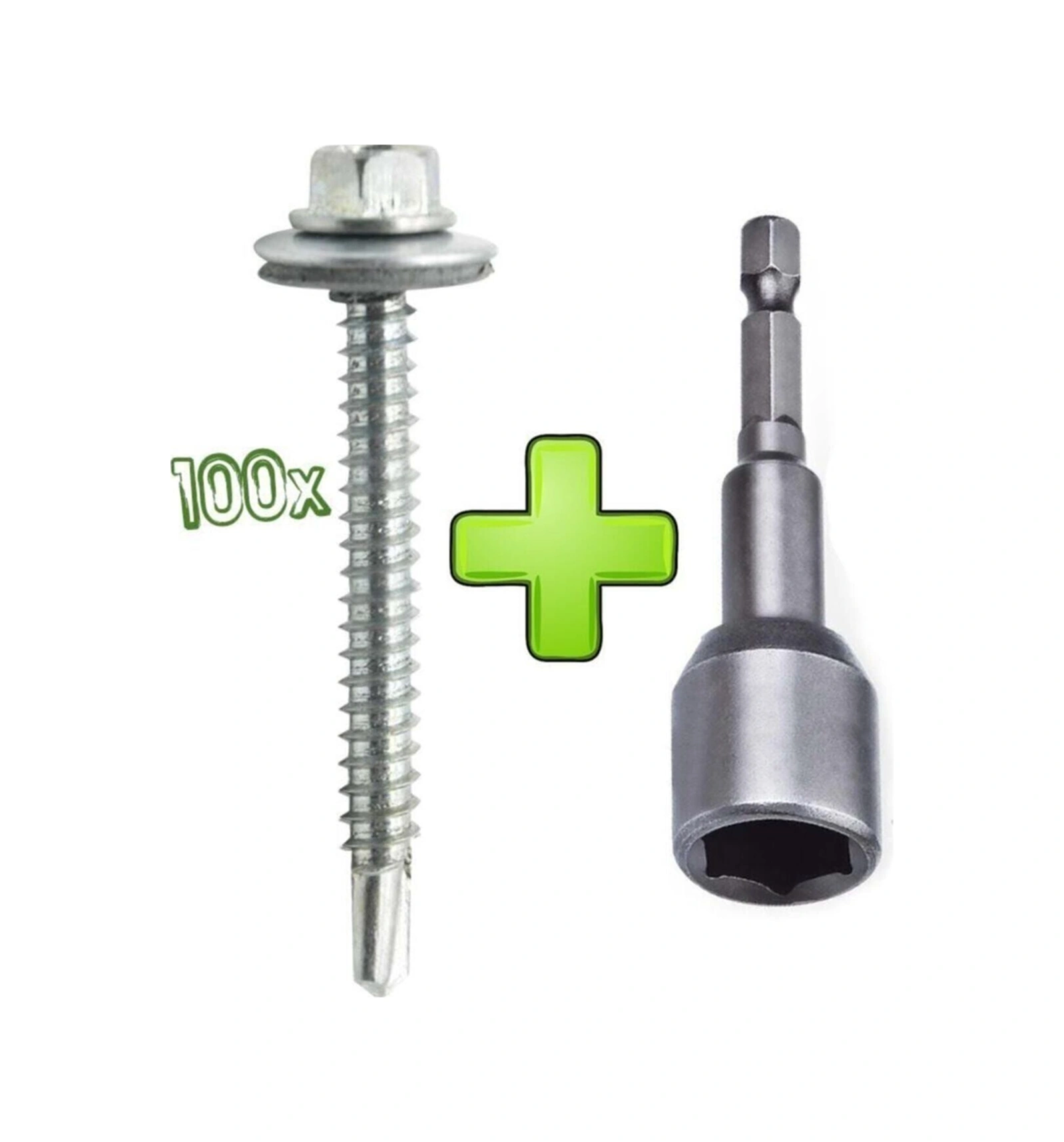 100 Adet 5,5x25 Mm Çatı Vidası Matkap Uçlu Trapez Sac Vidası Akıllı Vida -