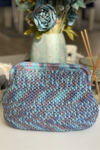 El Yapımı Gök Mavisi Basic Örgü El Çantası Gök Mavisi