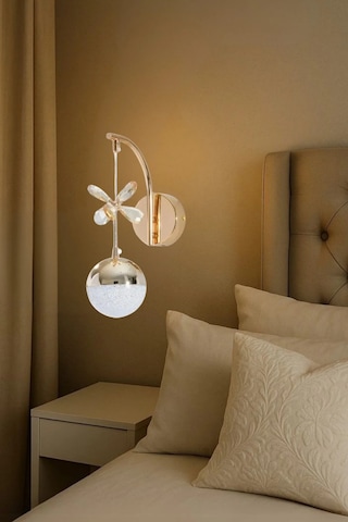 Pilli Led Aplik Tek Renk 3000k Sıcak Işık Metal Kasa Modern Duvar Apliği Kablosuz Led Aydın Sarı Sarı