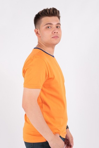 Benetton Bnt-m20461-23y Erkek T-shirt BNT-M20461-R1840 Turuncu