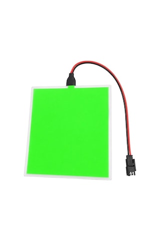 Pm-37726 100x100mm Elektrominesans El 3v Led Panel Yeşil Aydınlatmalı Esnek Yapı Renkli