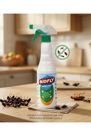 Haşere İlacı, Hamam Böceği, Karınca, Gümüş Böceği, Pire, Sivrisinek, Kara Sinek Biofly 500 Ml