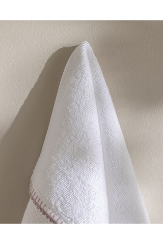 Madame Coco Aveline Kroşeli 2'li %100 Pamuk El Havlusu - Beyaz/lila 8684427208311 Çok Renkli