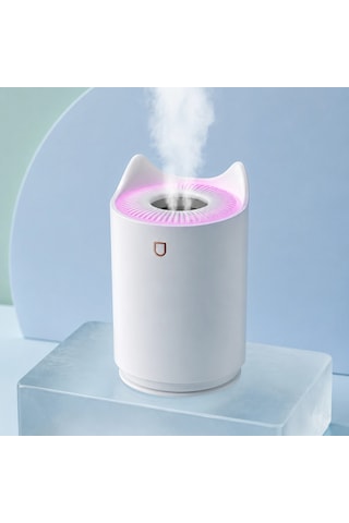 Hava Nemlendirici Ultrasonik Aroma Difüzör 7 Renk Led Işıklı Gece Lambası