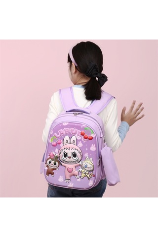 Karikatür Çocuk Hardshell Okul Çantası Birinci, İkinci Ve Üçüncü Sın Hafif İlkokullu Öğrenci Moda Sırt Çantı-pembe Pembe