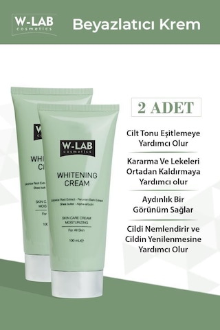 W-Lab Cosmetics Beyazlatıcı Krem 2 Li Paket