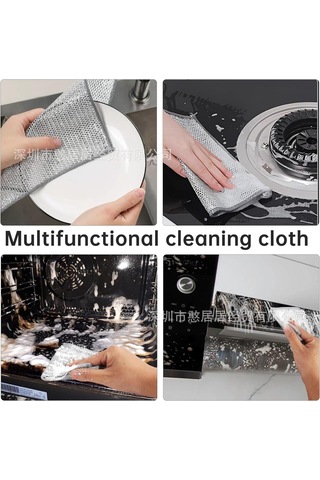 Suofeng Mutfakta Kullanıma Uygun Dayanıklı 3 Katlı 20x20 Çamaşır, Yıkama Ve Temizlik İçin 10 Adet Çelik İplikli Bezler - Yumuşak Ve Yüzeyleri Kırmayan Diğer