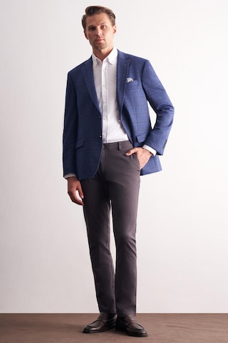 İmza Koyu Lacivert Mono Yaka Kareli Desen Esnek 4 Drop Comfort Fit Classic Ceket 1002255156 Koyu Lacivert