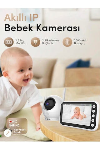 Blic Blm-34 4.3 Ekranlı Kablosuz Ip Bebek Kamerası - Gece Görüşü