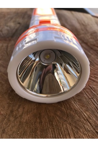 Goldpolice Led Şarjlı Fener Uzun Mesafe Kamp Feneri 4.2volt Siyah