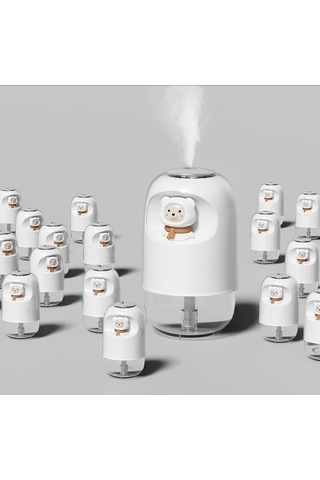 Luckystar Bear Masaüstü Nemlendirici Beyaz