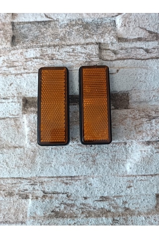 Motosiklet Uyumlu Reflektör Dikdörtgen Turuncu 3.5cm X 9cm