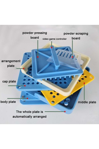 Springsun 00 Numara 100 Lü Kapsül Dolum Tahtası - Ev Kullanıma Uygun Toplu Dolum Aracı, Otomatik Düzenleme Ve Hassas Kesit Tasarımı