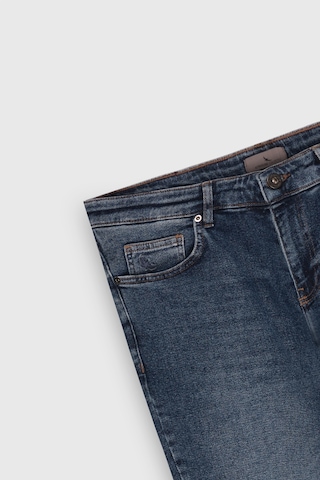 Erkek Indıgo Pamuklu Esnek Slim Fit Dar Kesim 5 Cep Jean Kot Denim Pantolon İndigo