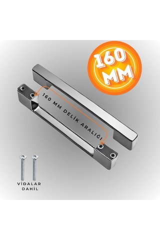 Köprü Kulp Dolap Çekmece Kulbu Metal Kulp 160 Mm Krom