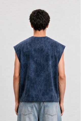 Respire Erkek Yıkamalı Tank Top Atlet Lacivert
