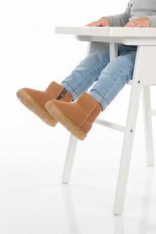 Ayakmod Taba İçi Kürklü Fermuarlı Bebek Bot 1212 B Taba