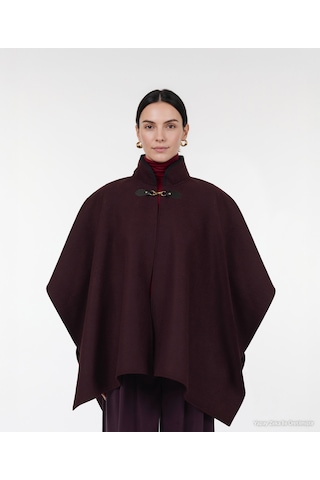 Yargıcı Toka Detaylı Panço 26kkyl6015x 016 Bordo