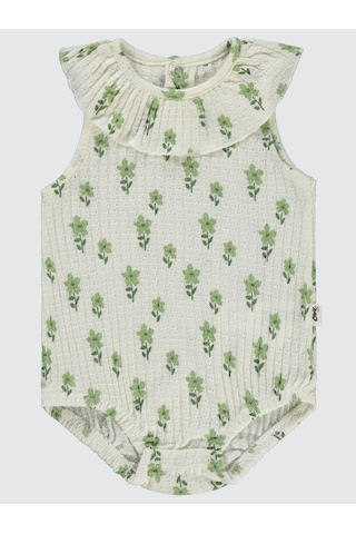 Civil Baby Kız Bebek Patiksiz Tulum 6-18 Ay Krem