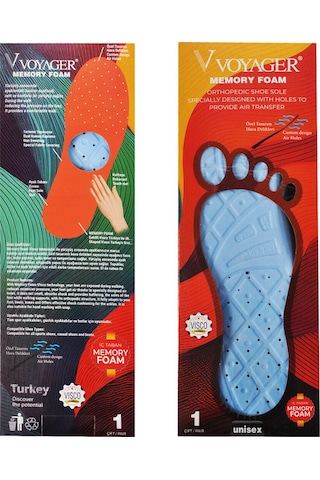 Siyah Anatomik Memory Foam Unisex İç Tabanlık