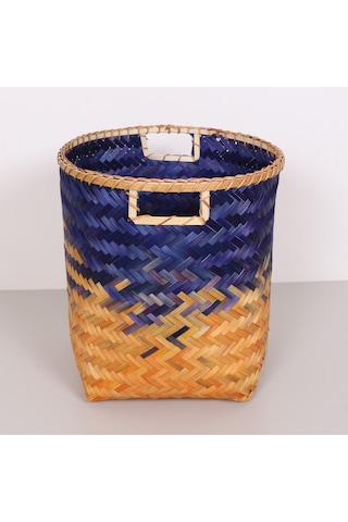 Küfe 35x40 Cm Doğal Bambu Kulplu Sepet Mix