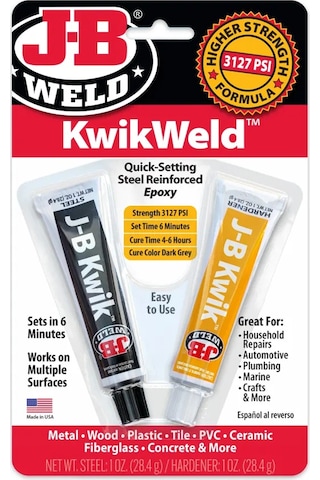 Jb Weld Kwik Weld - Çiftli Etkili Güçlü Hızlı Yapıştırıcı - Metal - Ahşap - Plastik - Seramik Yapıştırıcısı