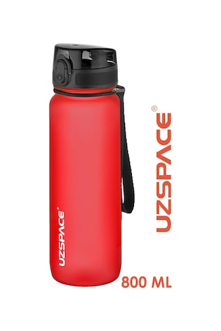 Uzspace 800 Ml -yeni Ebat-boy 25 Cm-tritan Su Matarası Bpa Koku Sızdırma Yok -3053a Fantasy Red