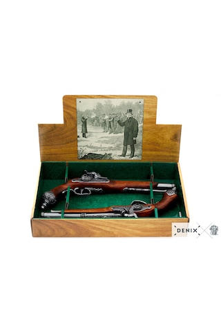 Denix Duello Set Pistol 1825 İtaly Koleksiyon Obje 39cm Teşhir Ürün