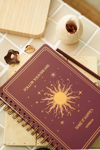 Bullet Journal Edition A5 15x21 Cm Spiralli Noktalı Tarihsiz Not Defteri Güneş