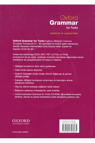 Oxford Grammar A1-B2 Türkçe Açıklamalı İngilizce Dilbilgisi