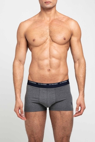 U.S. Polo Assn. Erkek Gri Melanj - Lacivert 2 Li Boxer 80350