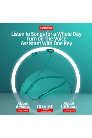 Lenovo He05x Iı Bluetooth Kulaklık Su Geçirmez Kulaklıklar Hıfı Ses Manyetik Boyun Bandı Kulaklık Spor Kulaklıklar