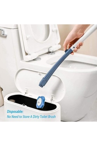 Banyo Tek Kullanımlık Tipi Tuvalet Fırçası Set Uzun Sap Yok Ölü Açı Temizleme Fırça Tutucu Wc Banyo Aksesuarları Temizleme Aracı Tuvalet Fırçası Tutucular Altın - Krom