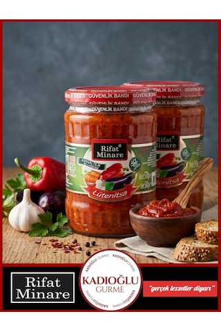 Rifat Minare Lutenitsa Acı Sos Cam Kavanoz 540 Gr X 2 Adet