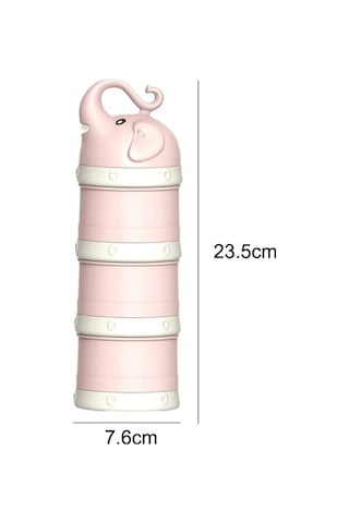 Flybuy Pratik Bebek Mama Saklama Kabı, 3 Bölümlü, Taşınabilir, Güvenli Kapaklı, Büyük Kapasiteli