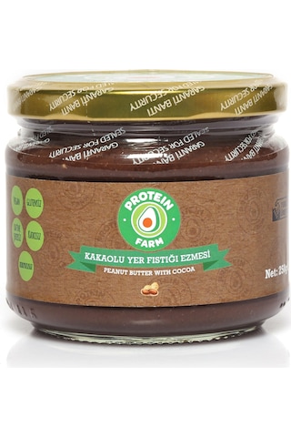 Protein Farm Kakaolu Yer Fıstığı Ezmesi Yerli Üretim 250 G