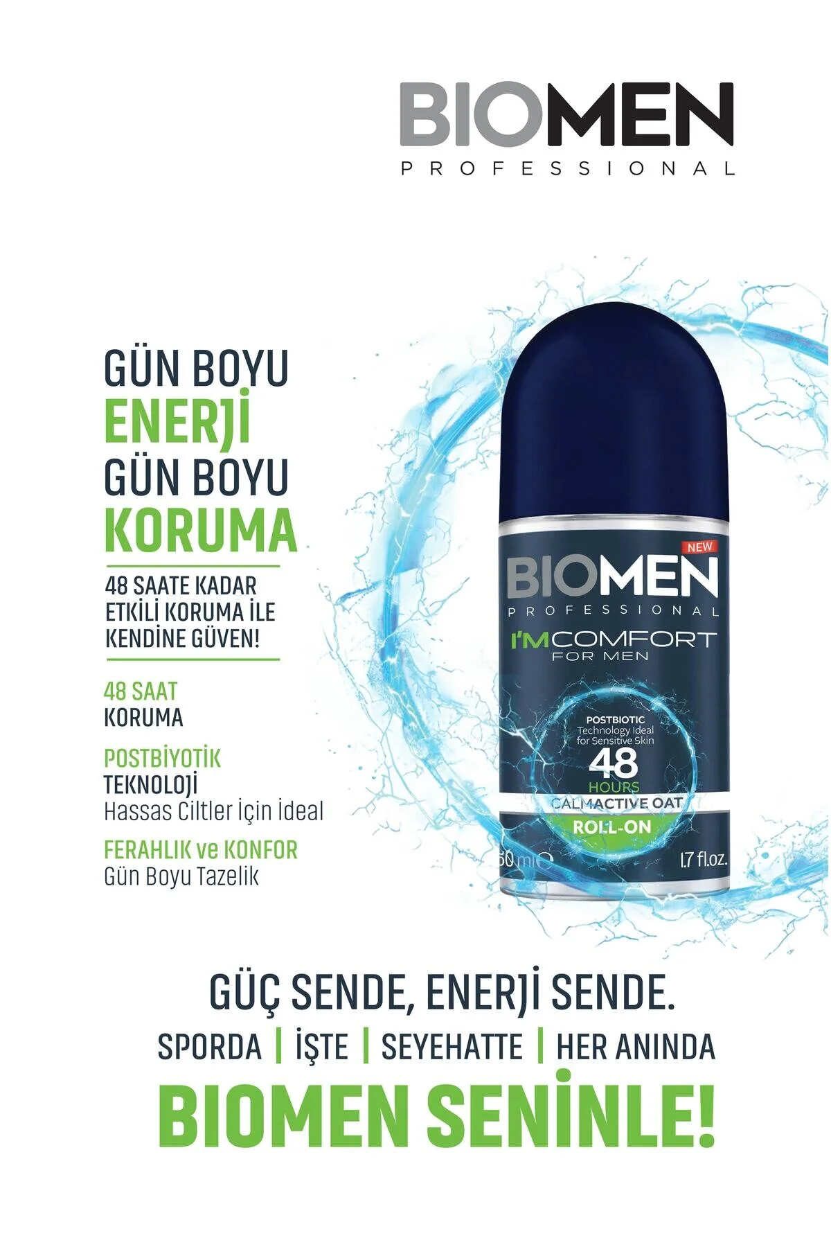 Biomen I'm Comfort Erkek Roll-On Deodorant 2 x 50 ML