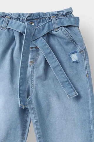 Defacto Paperbag Düz Paça Jean Pantolon Kız Bebek D1532A524AU Mavi
