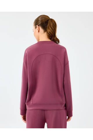 Skechers W Lounge Loose Crew Neck Sweatshirt Kadın Bordo Sweatshirt S2510052-3877 Bordo