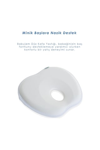 Babyjem Bebek Düz Kafa Yastığı Düz Kafa Engelleyici Yastık Ekru