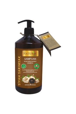 Naturix Tuzsuz Siyah Sarımsak Şampuan 600 ML + Argan Krem