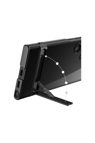 Galaxy Uyumlu S24 Ultra Kılıf Zore Kamera Korumalı Şeffaf Dikey Standlı Ays Kapak 1
