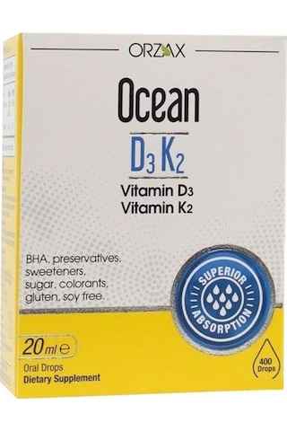 Ocean D3K2 Damla Takviye Edici Gıda 20 ML