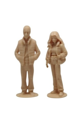 Erkek Ve Kadın 4cm Maket Malzemesi Boyasız